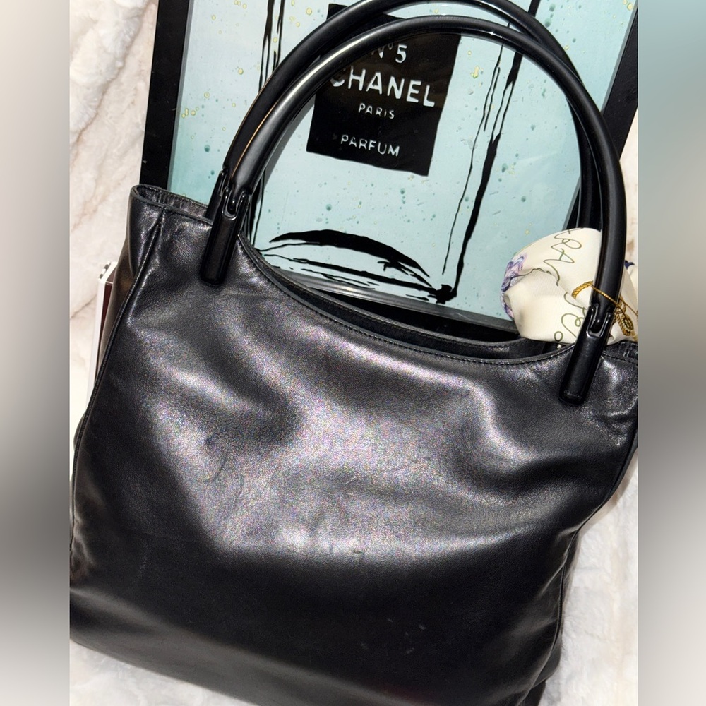 Prada SS 1998 Calf Leather & Acrylic handbag RARE - Picture 5 of 17